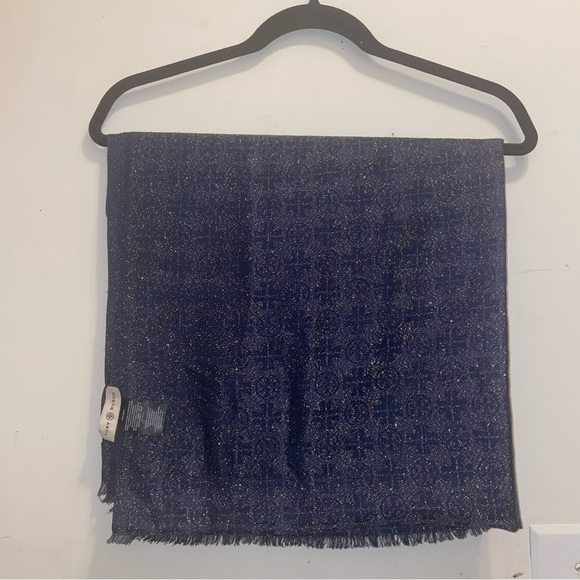 Signature tory burch long scarf LUREX TRAVELER OBLONG - Picture 8 of 9